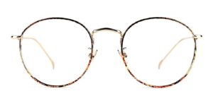 TIJN Women Metal Circle Eyeglasses Fashion Full Rim Round Thin Artist Frame-Henk reviews